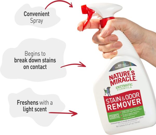 Nature’s Miracle Stain and Odor Remover Dog, Odor Control Formula, 32 oz
