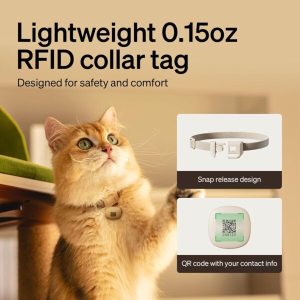 PETLIBRO Upgraded RFID Automatic Cat Feeder, 5G Wi-Fi Automatic Pet Feeder, 3L Auto Cat Feeder App Control with Light Collar Tag, Tag Activated One Automatic Cat Food Dispenser 1-10 Meals Control - Image 5