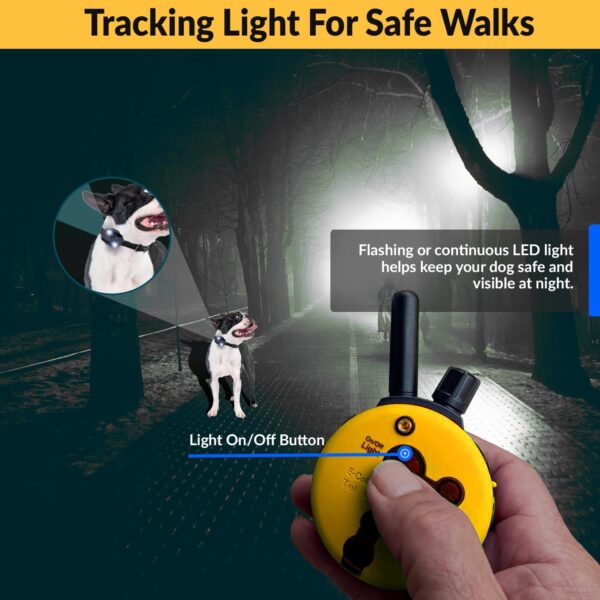 Educator E-Collar Humane Dog Training Collar with Remote, 100 Safe Tapping Stimulation Levels, Night Light, Waterproof, Rechargeable, 1/2 Mile 1 Small-Medium Dog, Yellow - Image 4