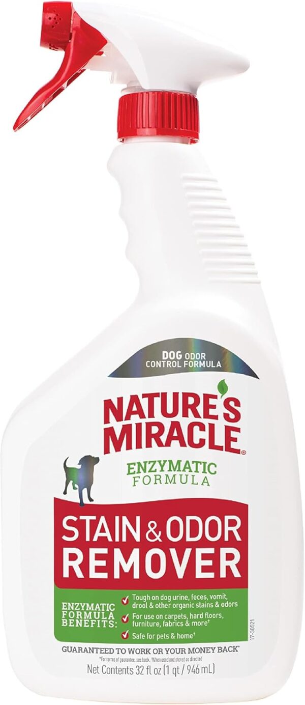 Nature’s Miracle Stain and Odor Remover Dog, Odor Control Formula, 32 oz - Image 2