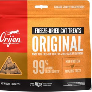 ORIJEN Original Freeze Dried Cat Treats, Grain Free Treats for Cats, Raw Animal Ingredients, 1.25oz